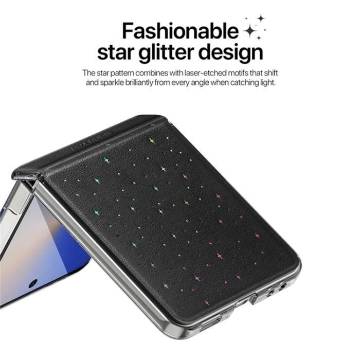 Dux Ducis - Dux Ducis Galaxy Z Flip 7 Mobilskal Stex Star Pattern - Svart