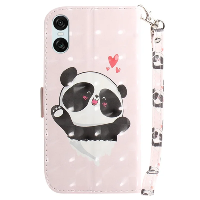 A-One Brand - Sony Xperia 10 VI Plånboksfodral 3D Pattern - Panda