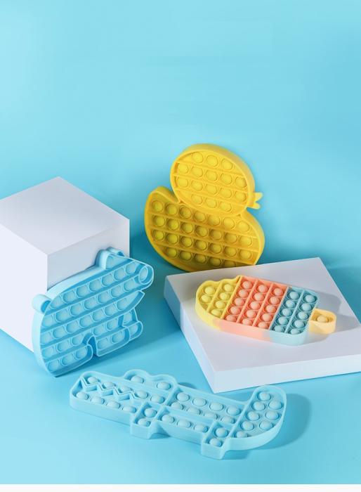 UTGATT5 - Pop it Fidget Toy - Flera Färger & Modeller - Anka - Gul