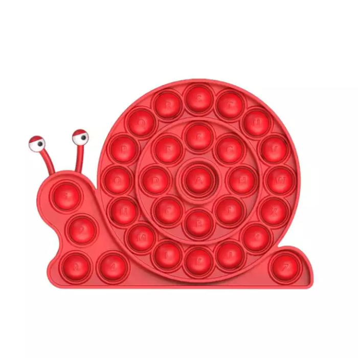 Fidget Toys - Pop it Fidget Toy - Flera Färger & Modeller - Snigel - Röd