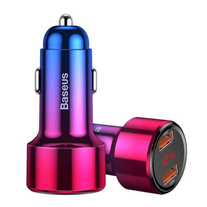 UTGATT1 - Baseus Magic Series Dual QC Billaddare 2x USB 45W Röd