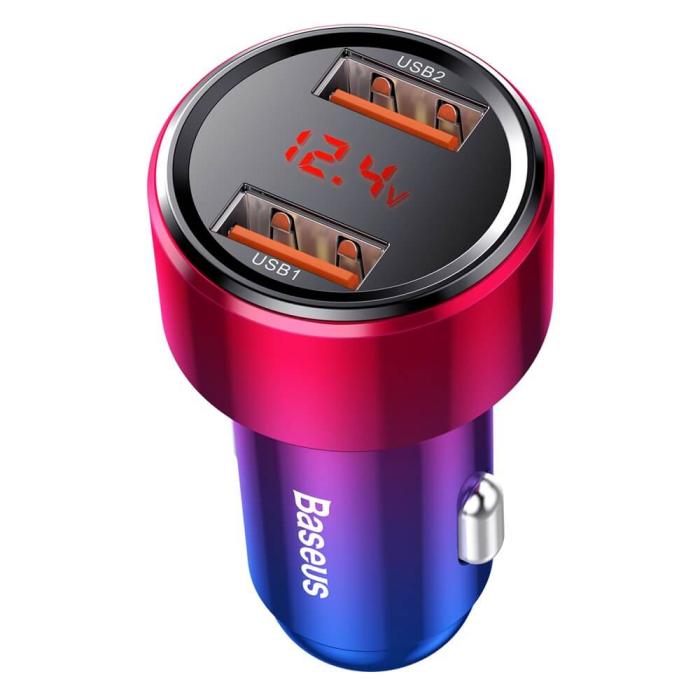UTGATT1 - Baseus Magic Series Dual QC Billaddare 2x USB 45W Röd