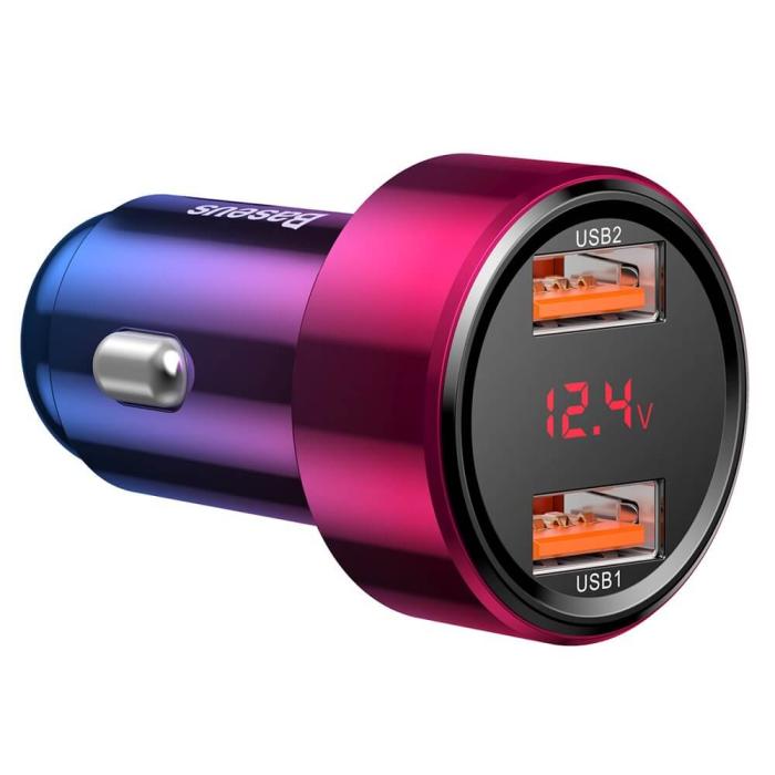 UTGATT1 - Baseus Magic Series Dual QC Billaddare 2x USB 45W Röd