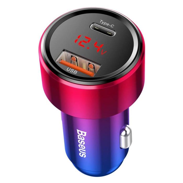 BASEUS - Baseus Magic Series PPS Billaddare 3.0/USB-C PD 45W Röd