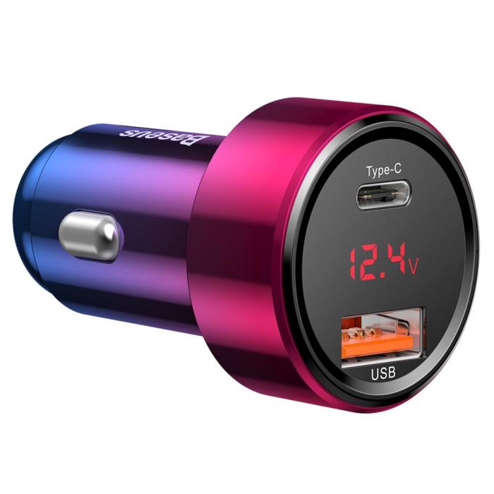 BASEUS - Baseus Magic Series PPS Billaddare 3.0/USB-C PD 45W Röd