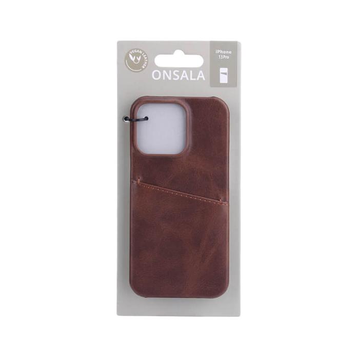 Onsala - Onsala Mobilskal Brun med Kortfack iPhone 13 Pro