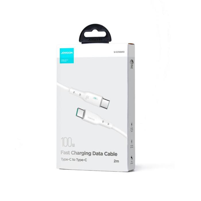 Joyroom - Joyroom USB-C till USB-C kabel 100W 2m - Vit