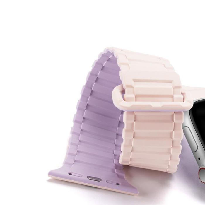 DuxDucis - Dux Ducis Apple Watch 6/7/8/SE (42/44/45/49mm) Armband Silicone Armored - Lila