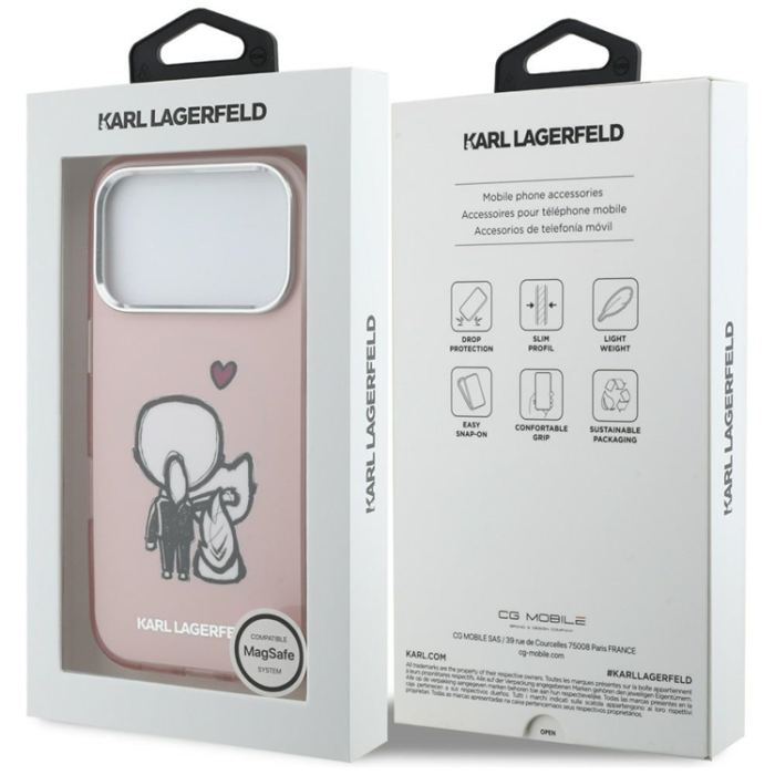 KARL LAGERFELD - Karl Lagerfeld Mobilskal För iPhone 17 Pro Max Magsafe Karl & Choupette Back