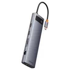 BASEUS - Baseus 11in1 HUB USB-C Till USB-C / 3x USB-A 3.0 - Gr&aring;