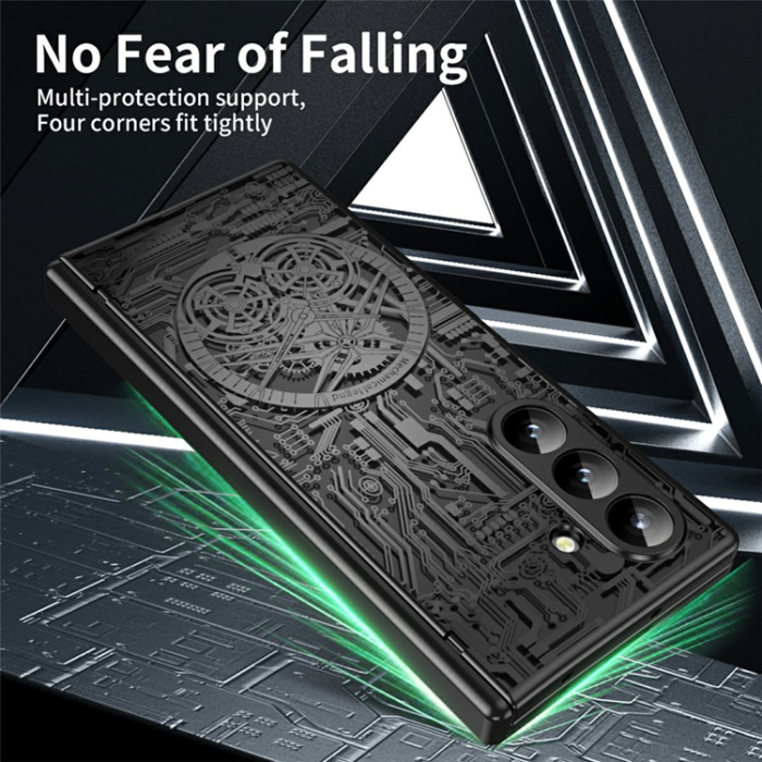 A-One Brand - Galaxy Z Fold7 Mobilskal Mechanical Legend Electroplating - Svart