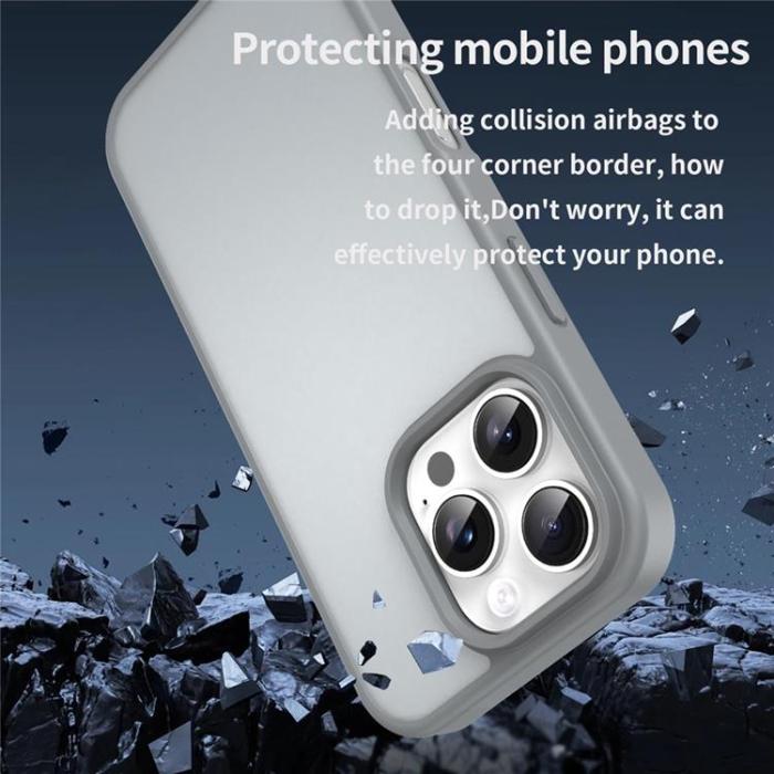 A-One Brand - iPhone 16 Pro Max Mobilskal Skin Touch Matte - Silver