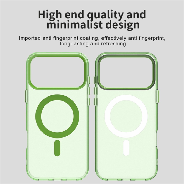 A-One Brand - iPhone 17 Pro Max Mobilskal MagSafe Anti Drop Hybrid - Grön