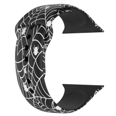 A-One Brand - Apple Watch (38/40/41mm) Armband halloween floral - Vit Spiders