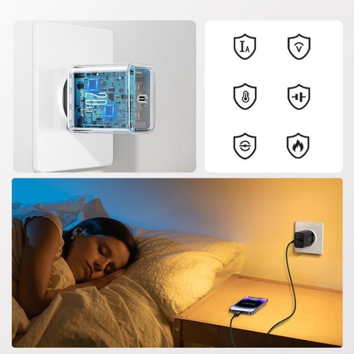 Joyroom - Joyroom PD Väggladdare USB-C 20W Lightning Kabel - Svart
