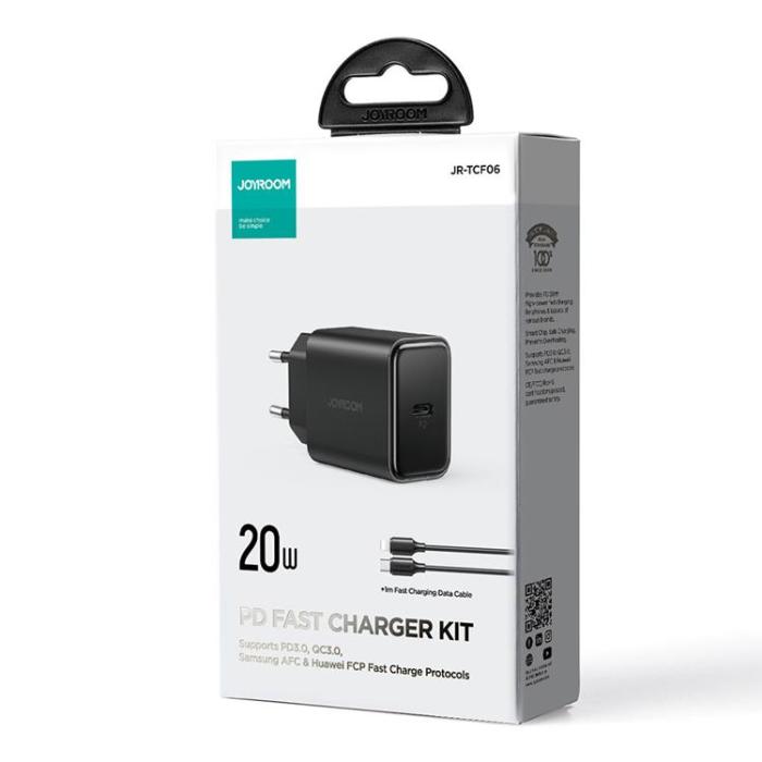 Joyroom - Joyroom PD Väggladdare USB-C 20W Lightning Kabel - Svart