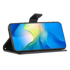 OEM - Samsung Galaxy A37 / A36 5G Pl&aring;nboksfodral Konstl&auml;der - Svart