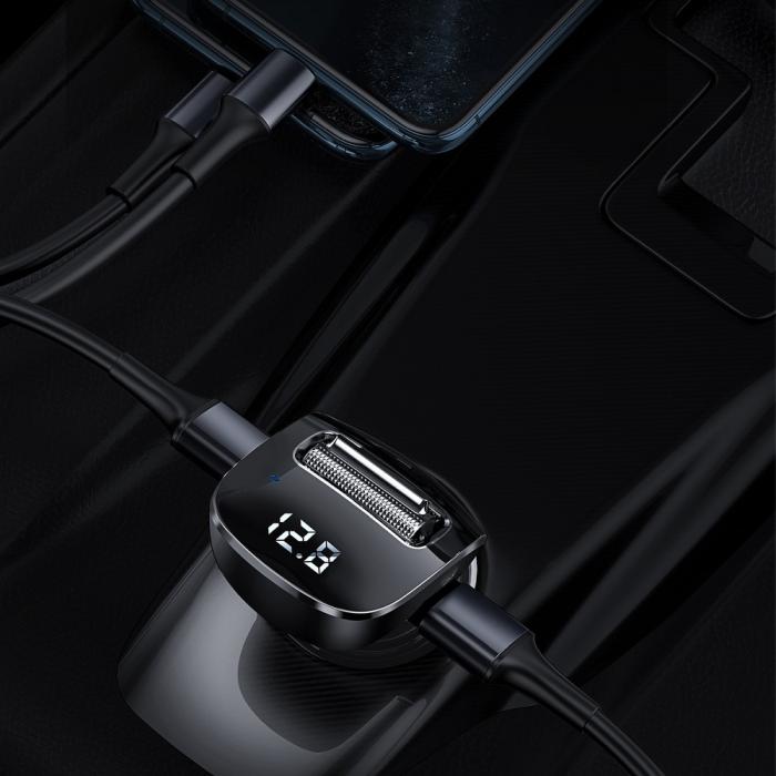 UTGATT1 - BASEUS Transmiter FM Bluetooth MP3 + Billaddare 15W - Svart