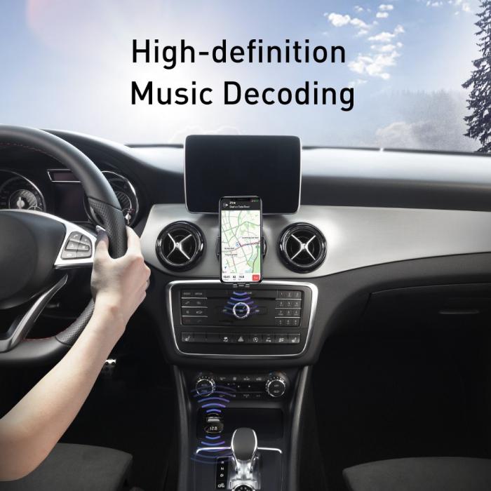 UTGATT1 - BASEUS Transmiter FM Bluetooth MP3 + Billaddare 15W - Svart