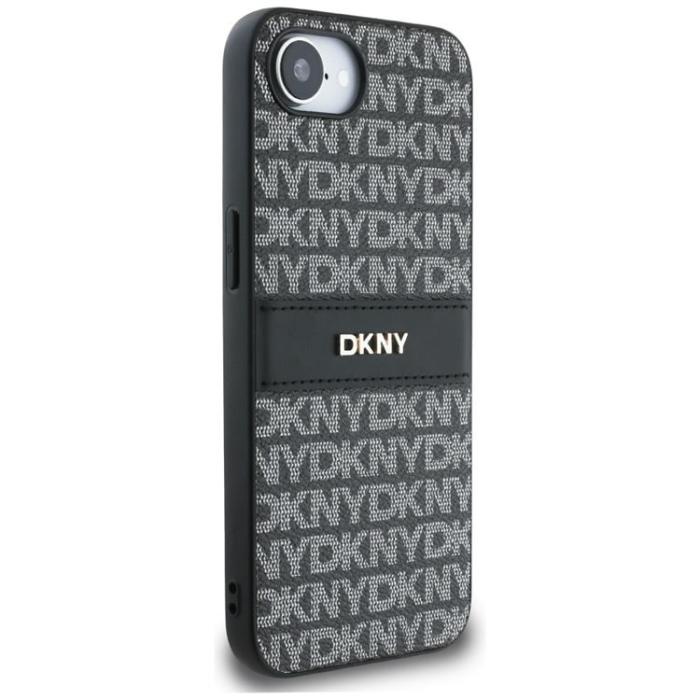 DKNY - DKNY iPhone 16e Mobilskal Repeat Texture Tonal Stripe - Svart
