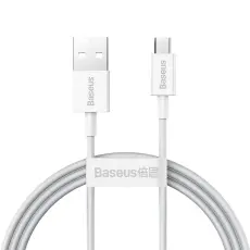 BASEUS - Baseus Superior Kabel Micro USB 2A 1m - Vit