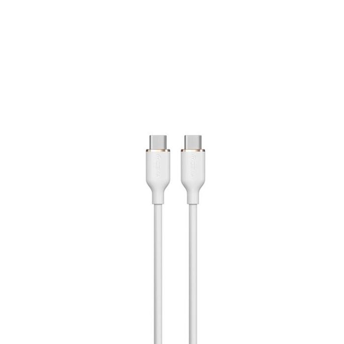 Devia - Devia USB-C Till USB-C 60W Kabel 3A 1.2m Jelly EC632 - Vit