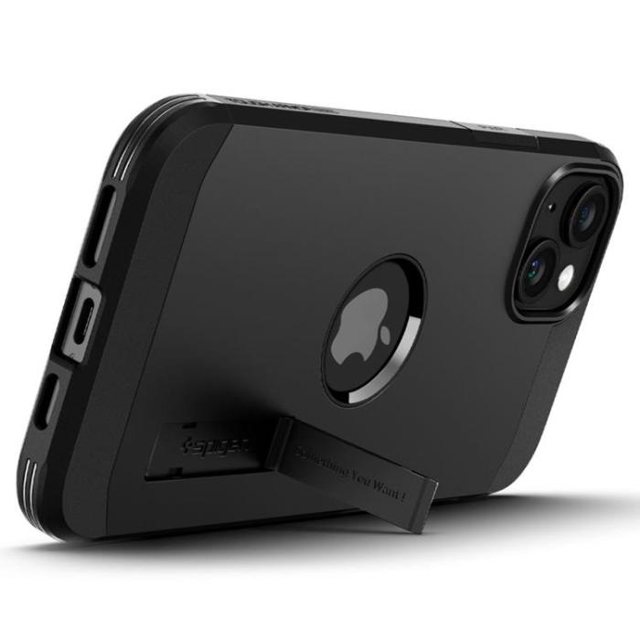 Spigen - Spigen iPhone 15 Mobilskal Magsafe Tough Armor - Svart