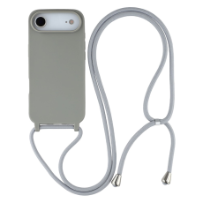 A-One Brand - iPhone 17 Air Mobilskal TPU Shockproof med Lanyard - Grå