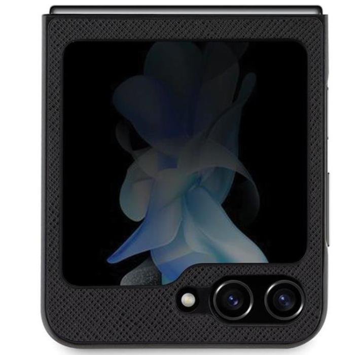 KARL LAGERFELD - KARL LAGERFELD Galaxy Z Flip 5 Mobilskal Saffiano Karl&Choupette Pin