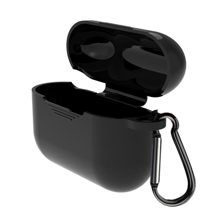 OEM - Svart Skyddande Fodral för Airpods Pro med Krok