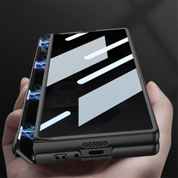 GKK - GKK Galaxy Z Fold 6 Mobilskal med Privacy Skärmskydd - Guld