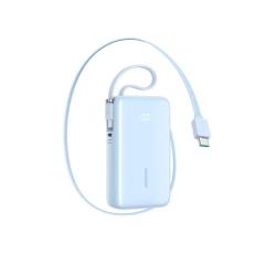 Joyroom - Joyroom Powerbank 10000 mAh 35W med Inbyggda USB-C-Kablar - Bl&aring;