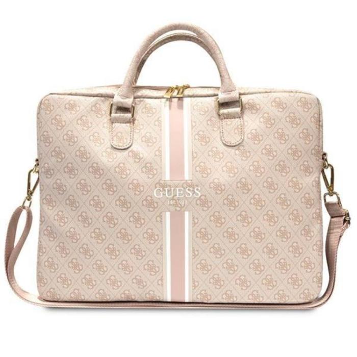Guess - Guess Datorfodral 16'' Printed Stripes - Rosa