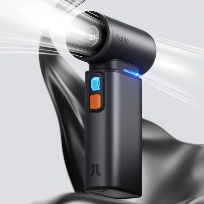 Jisulife - Jisulife Bärbar USB Handfläkt 9000 mAh Ultra1 FA55 - Mörkgrå