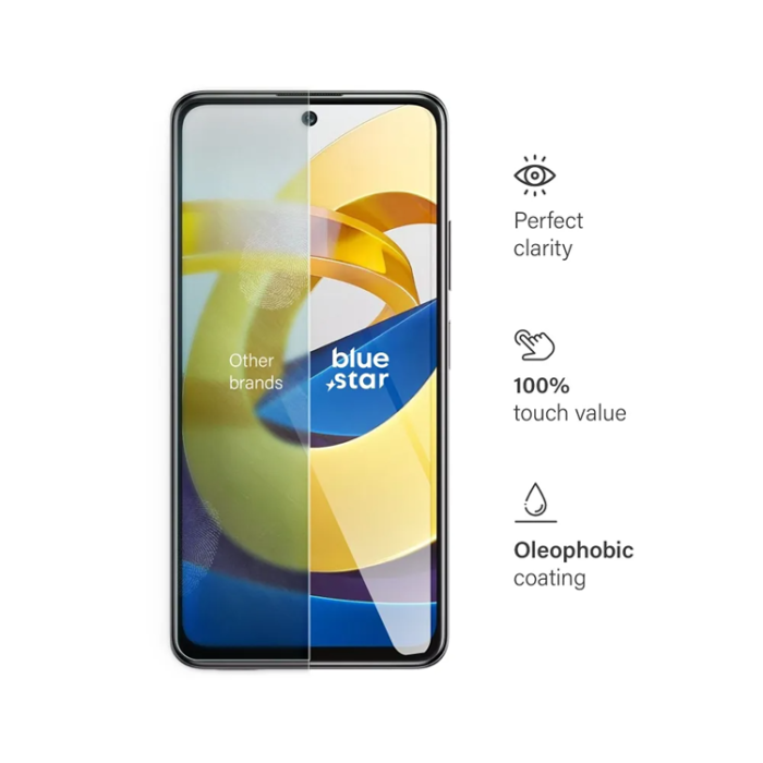 Blue Star - Blue Star Xiaomi Poco M4 Pro 5G Härdat Glas Skärmskydd