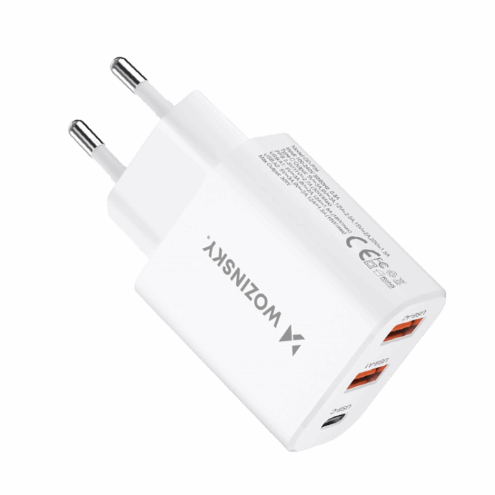 Wozinsky - Wozinsky Väggladdare 30W USB-C/2 x USB-A - Vit