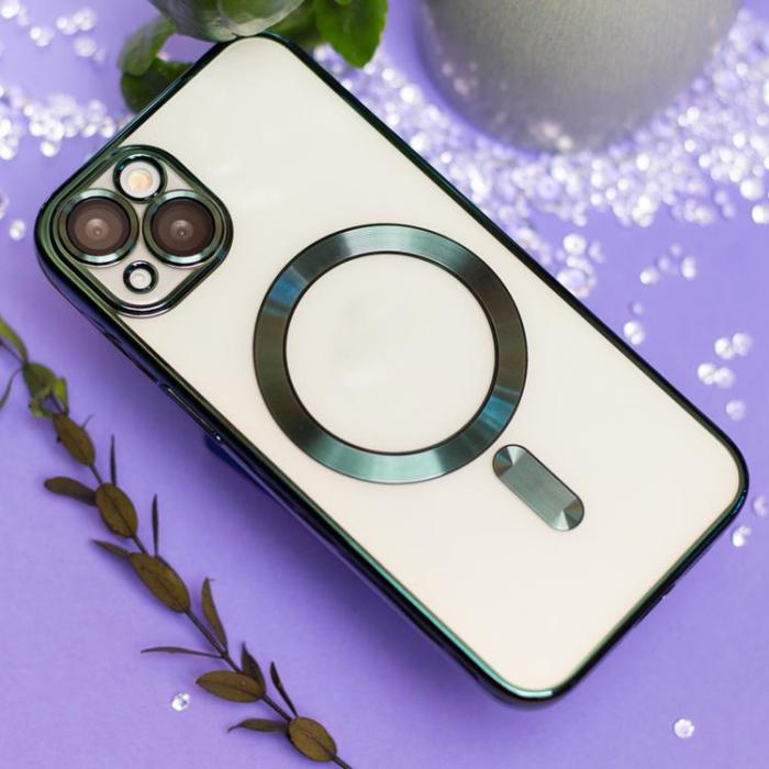 OEM - iPhone 16e Mobilskal MagSafe Color Chrome - Grön