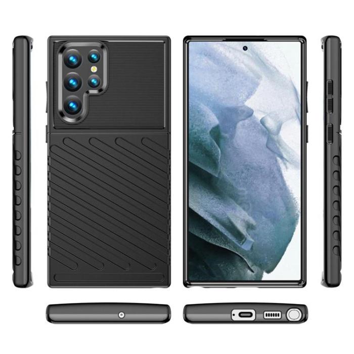 OEM - Thunder Twill Skal Galaxy S22 Ultra 5G - Svart
