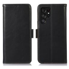OEM - ABEEL Samsung Galaxy S26 Ultra Pl&aring;nboksfodral &Auml;kta L&auml;der RFID Skydd - Svart