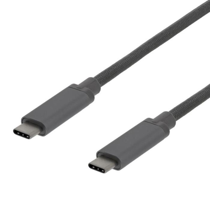UTGATT1 - Deltaco PD USB-C till USB-C Kabel 0.5m 60W - Grå