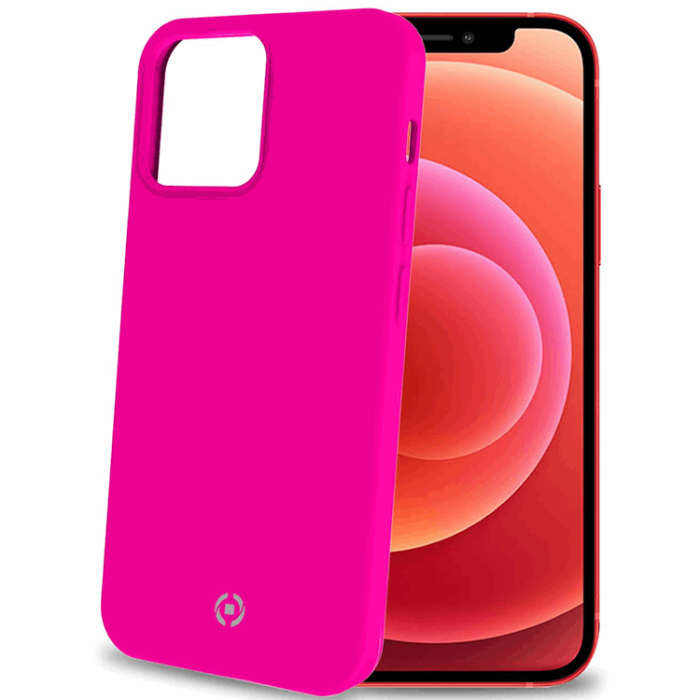 Celly - Celly iPhone 13 Mobilskal Cromo Soft Rubber - Fluo Rosa