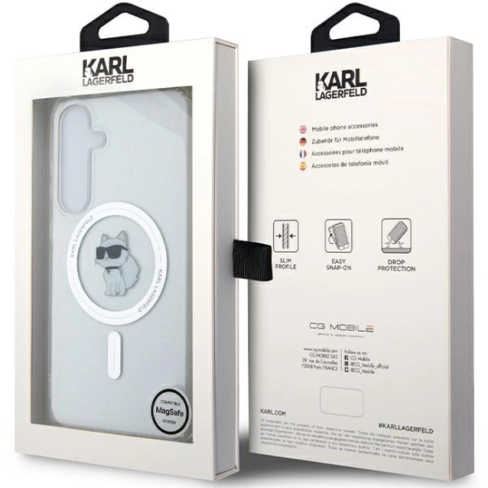 KARL LAGERFELD - Karl Lagerfeld Mobilskal till Galaxy S24 Plus Magsafe IML Choupette - Clear