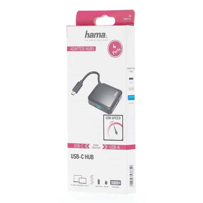 Hama - HAMA Hub USB-C 4x Portar 5 Gbit/s