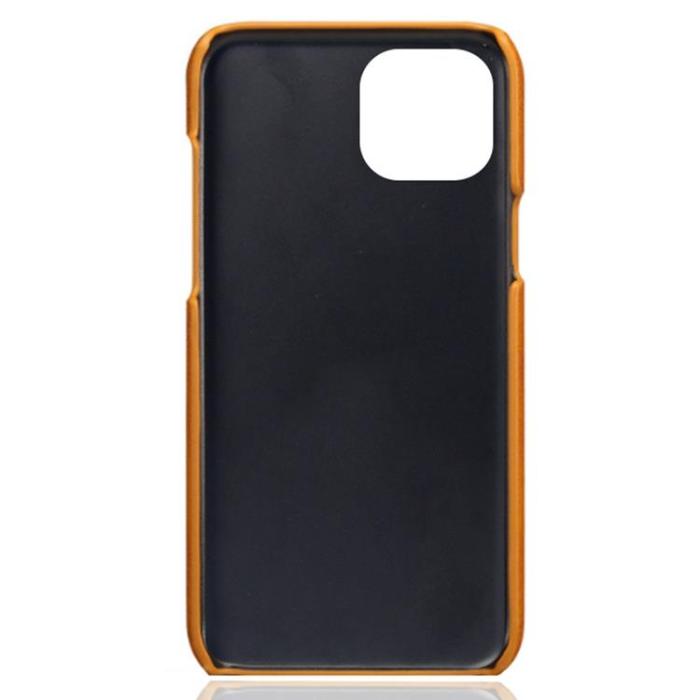 OEM - iPhone 14 Plus Skal Korthållare PU Läder - Orange