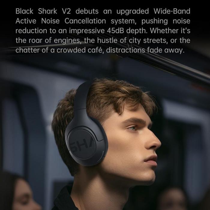 BLACK SHARK - BLACK SHARK Over-Ear Trådlösa Hörlurar Bluetooth ANC V2