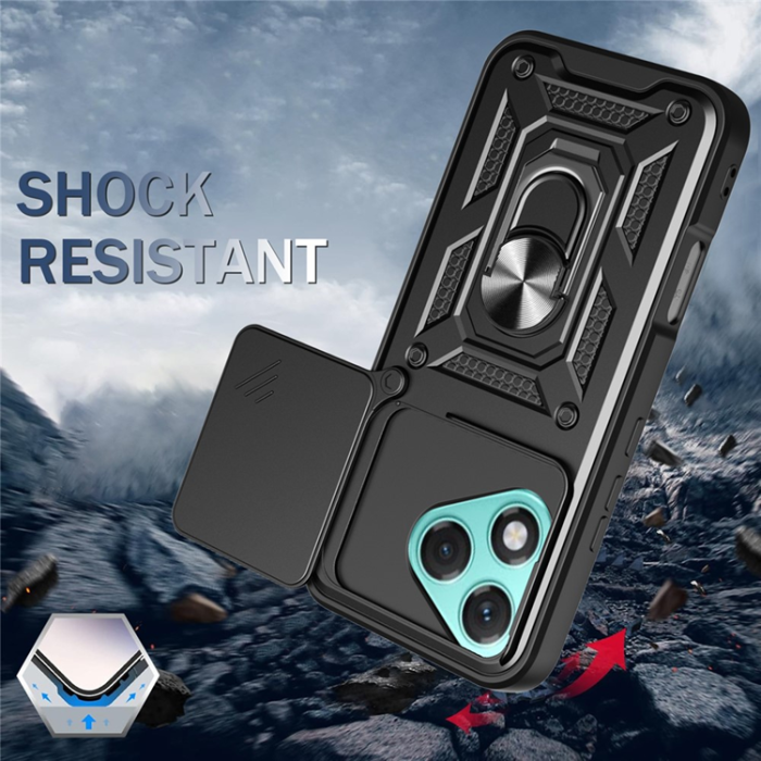 A-One Brand - Honor 400 Lite 5G Mobilskal Kickstand - Svart