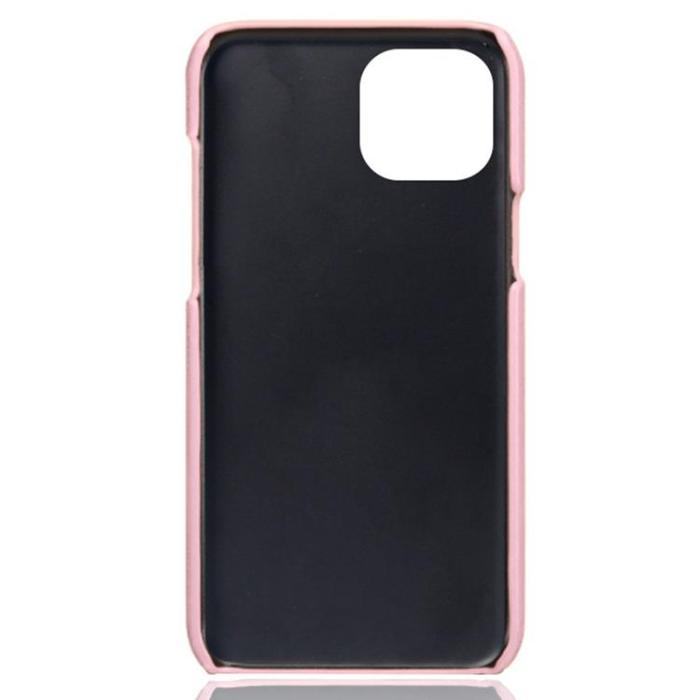 OEM - iPhone 14 Plus Skal Korthållare PU Läder - Rosa Guld