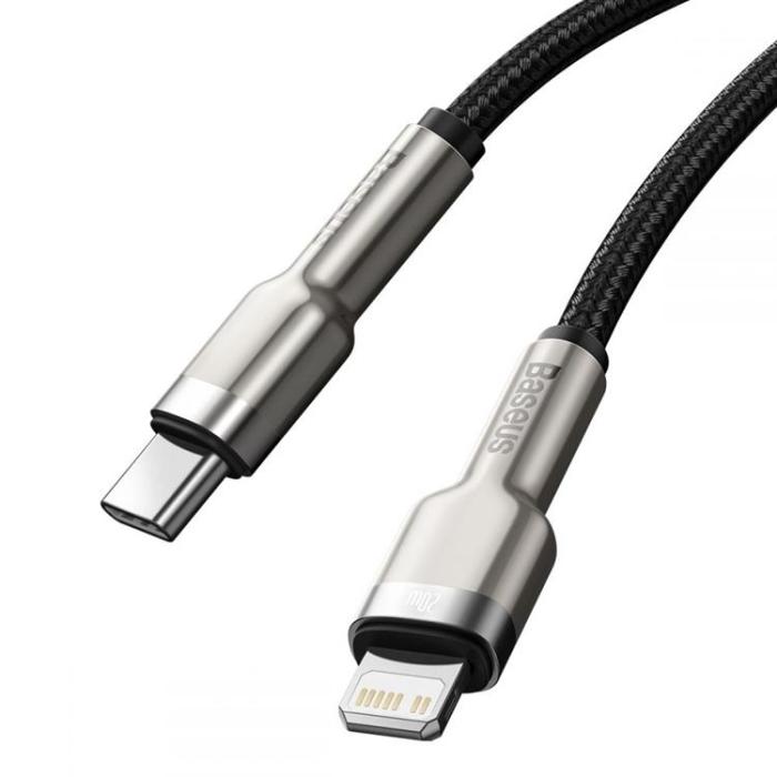 BASEUS - Baseus Cafule Metal USB-A till Lightning kabel Pd20w 1m - Svart
