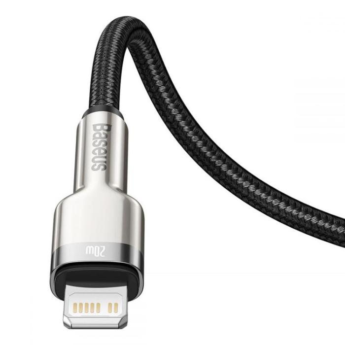 BASEUS - Baseus Cafule Metal USB-A till Lightning kabel Pd20w 1m - Svart