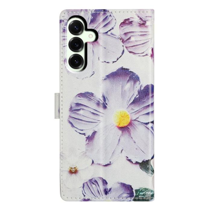 OEM - Samsung Galaxy A57 Plånboksfodral Konstläder - Lila Blomma